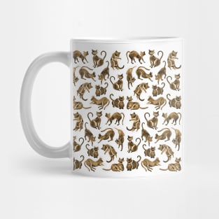 sepia cat positions Mug